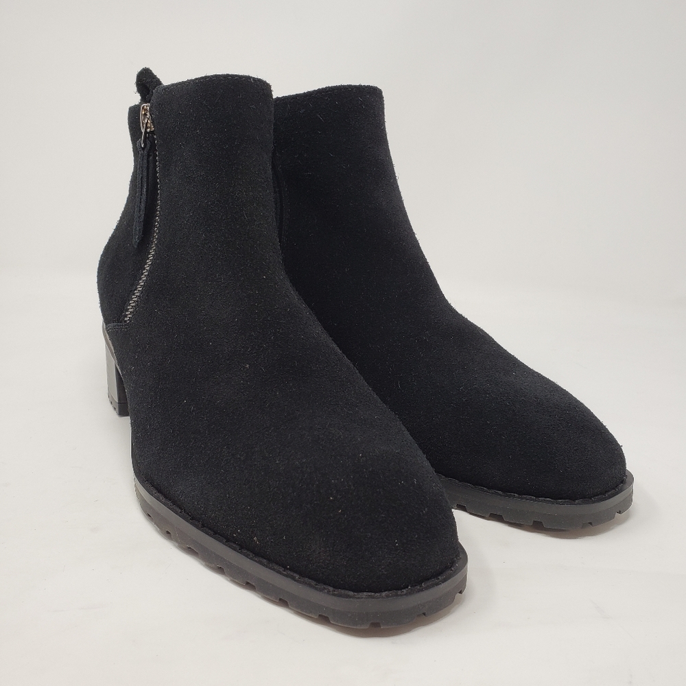 WATERPROOF Blondo Suede Black Suede Ankle Chelsea Bootie Size 8